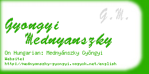 gyongyi mednyanszky business card