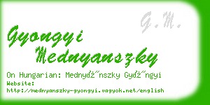 gyongyi mednyanszky business card